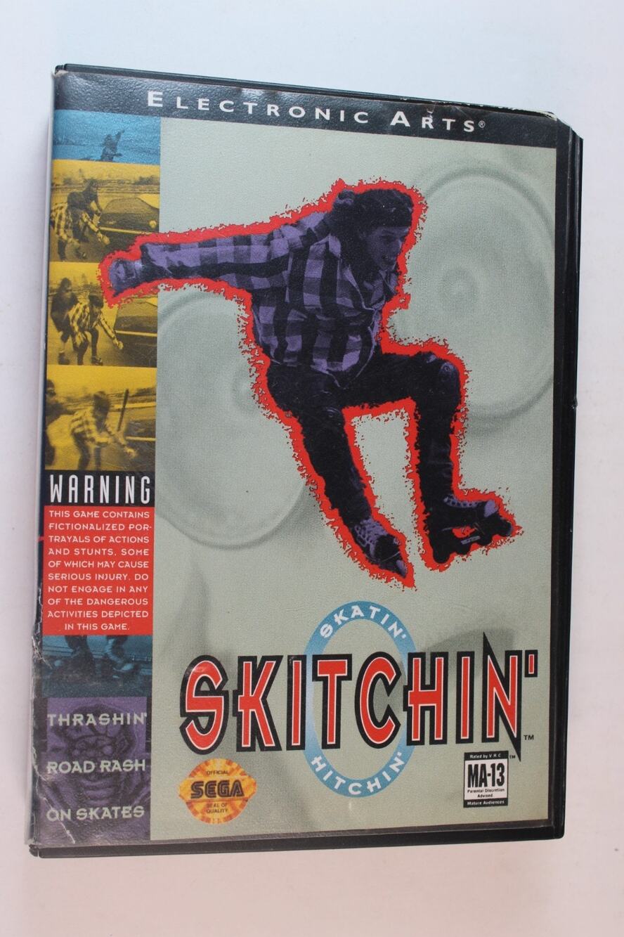 Skitchin' (Sega Genesis, 1993) Authentic, tested/works (no manual)
